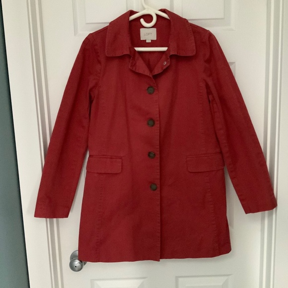 Trench Style Coat in Brick size 6 by Ann Taylor Loft - Picture 1 of 9